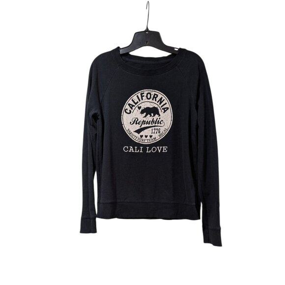 Reflex Black California "Cali Love" Surf Team Long Sleeve Sweatshirt Sz L - Picture 1 of 5